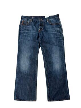 BOSS Hugo Boss Men’s Orange Regular Fit Straight Button Fly Jeans Size 38x30